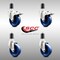 Service Caster 4 Inch 316SS Solid Poly Swivel 1-1/2 Inch Expanding Stem Caster Lock Brake, 2PK SCC-SS316TTLEX20S414-SPUS-2-S-2-112 - alternate 2
